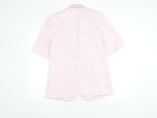 Marks and Spencer Women’s Pink Blazer Size 8 Short Sleeve