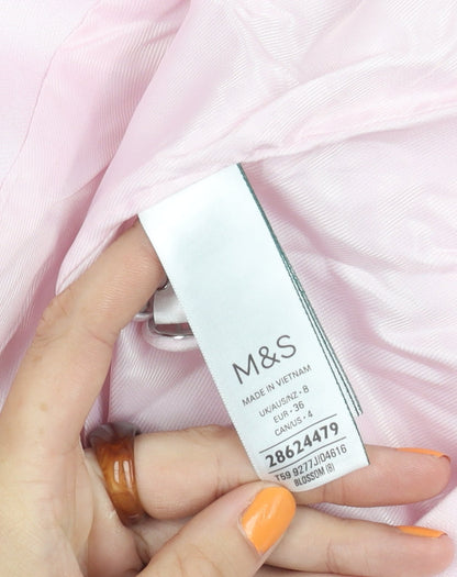 Marks and Spencer Women’s Pink Blazer Size 8 Short Sleeve