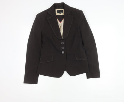 Next Women's Black Blazer Size 10 Peak Lapel