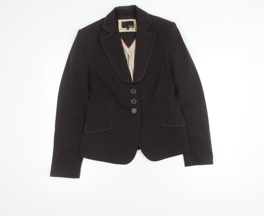 Next Women's Black Blazer Size 10 Peak Lapel