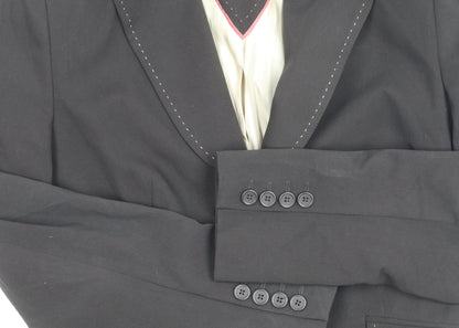 Next Women's Black Blazer Size 10 Peak Lapel