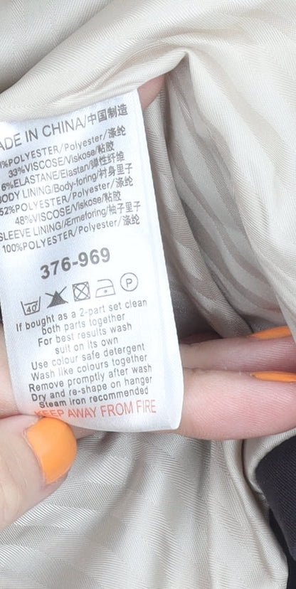 Next Women's Black Blazer Size 10 Peak Lapel