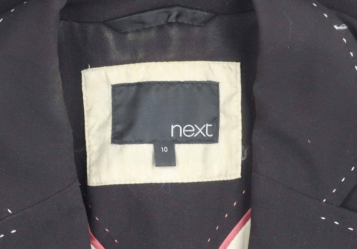 Next Women's Black Blazer Size 10 Peak Lapel