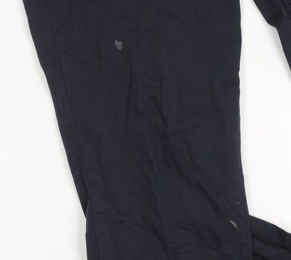 ASOS Men's Blue Trousers Size 32 34L Cotton Blend