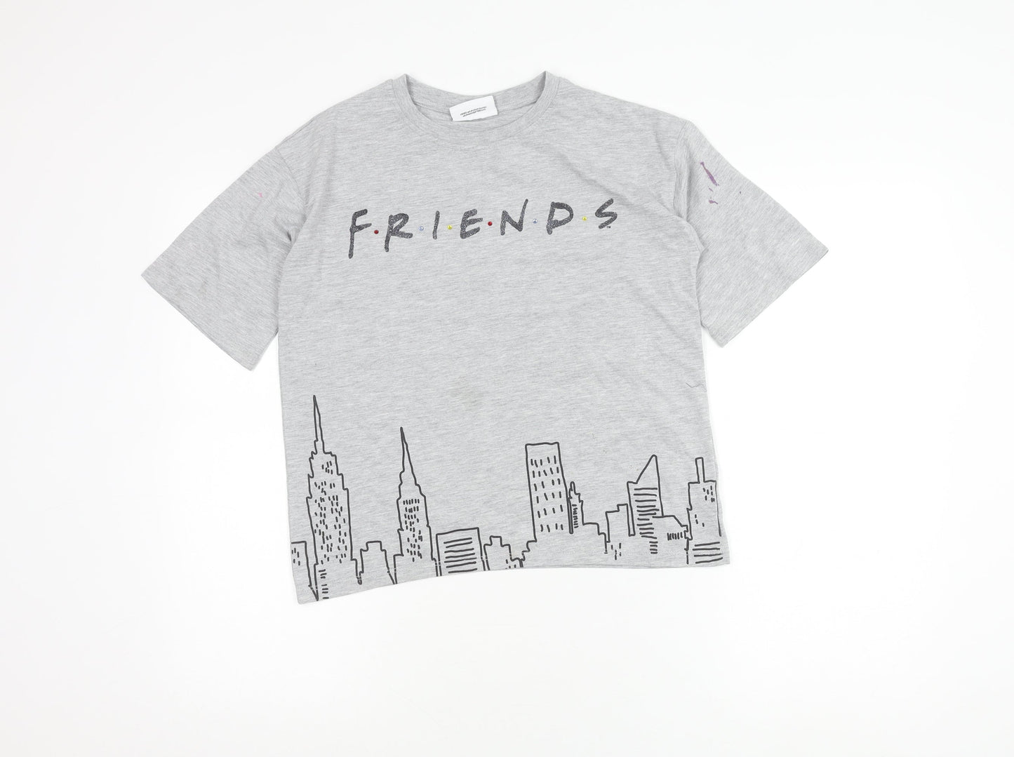 George Girls Grey Friends T-Shirt Size 11-12 Years