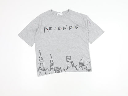 George Girls Grey Friends T-Shirt Size 11-12 Years