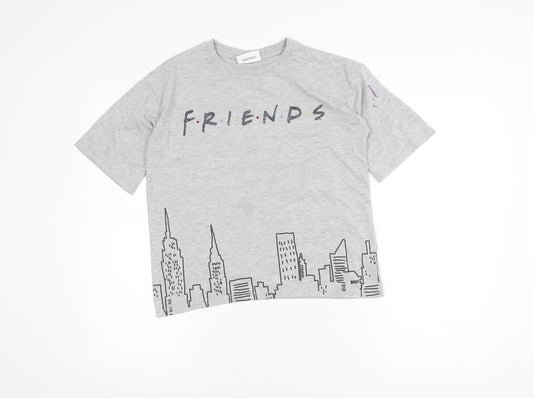 George Girls Grey Friends T-Shirt Size 11-12 Years