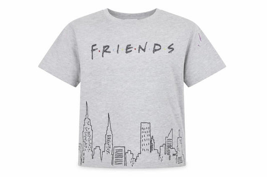 George Girls Grey Friends T-Shirt Size 11-12 Years
