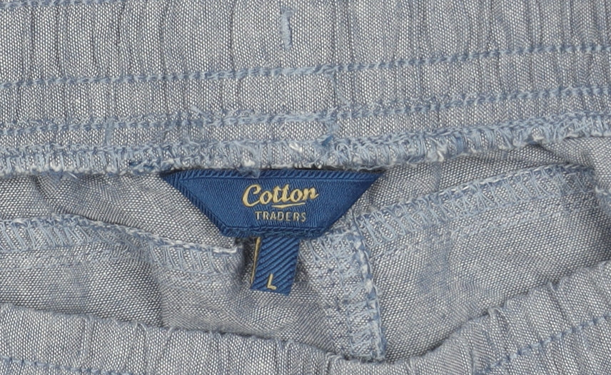 Womens UK Size L Cotton Traders   Blue Trousers