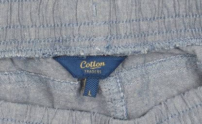 Womens UK Size L Cotton Traders   Blue Trousers