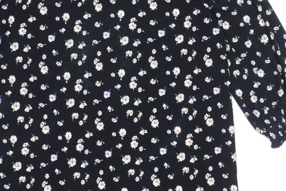Womens UK Size M Oasis Black Basic Blouse