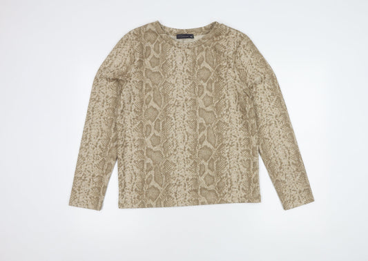 Womens UK Size 14 Marks and Spencer Beige Pullover Jumper