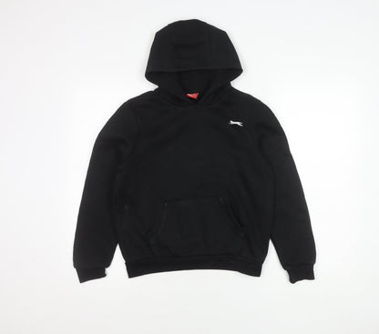 Slazenger Boys Black Pullover Hoodie - 13 Years, Sports Casual