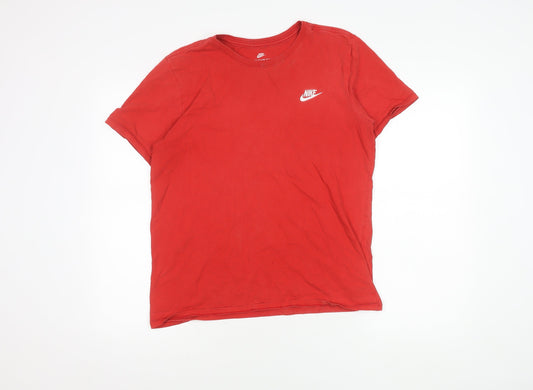 Nike Men’s Red Crew Neck Athletic T-Shirt, Size S