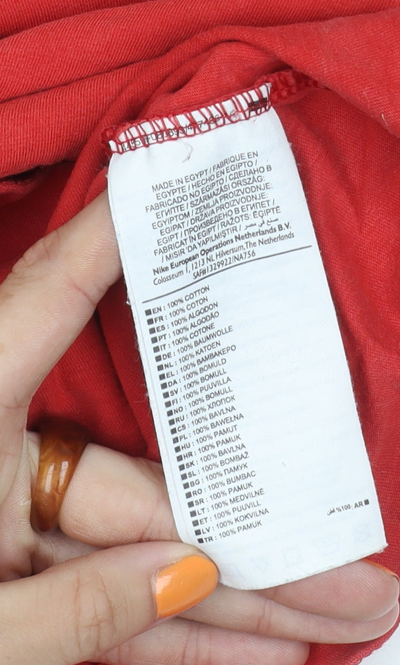 Nike Men’s Red Crew Neck Athletic T-Shirt, Size S