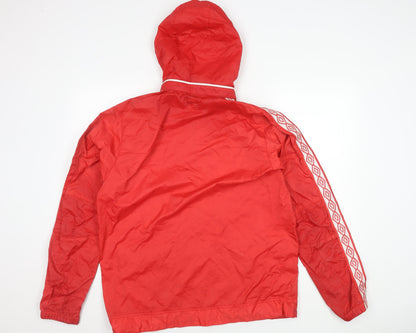 Mens UK Size L Umbro Red Windbreaker Coat
