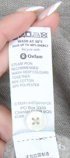 Marks and Spencer Men Beige XL Polo Shirt