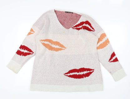 Girl In Mind Women's Multicoloured Pullover Jumper M/L