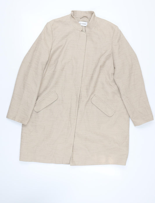 Womens UK Size 18 Marks and Spencer Beige Overcoat
