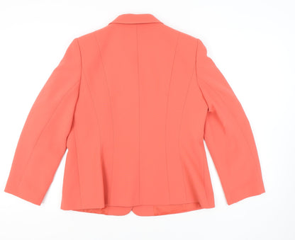 Windsmoor Women's Orange Blazer, Size 14, Notch Lapel