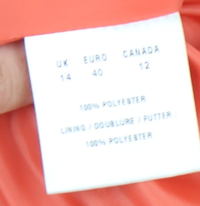 Windsmoor Women's Orange Blazer, Size 14, Notch Lapel