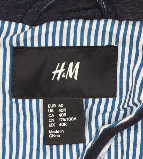 H&M Men’s Blue Blazer, M, Casual, Very Good