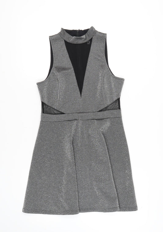 New Look Women's Grey Bodycon Dress, Size 12