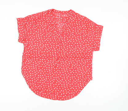 Womens UK Size 8 Marks and Spencer Red Basic Blouse