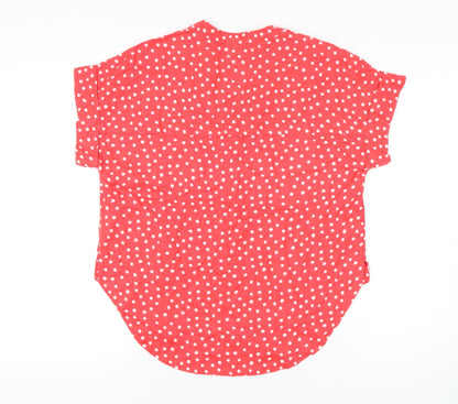 Womens UK Size 8 Marks and Spencer Red Basic Blouse