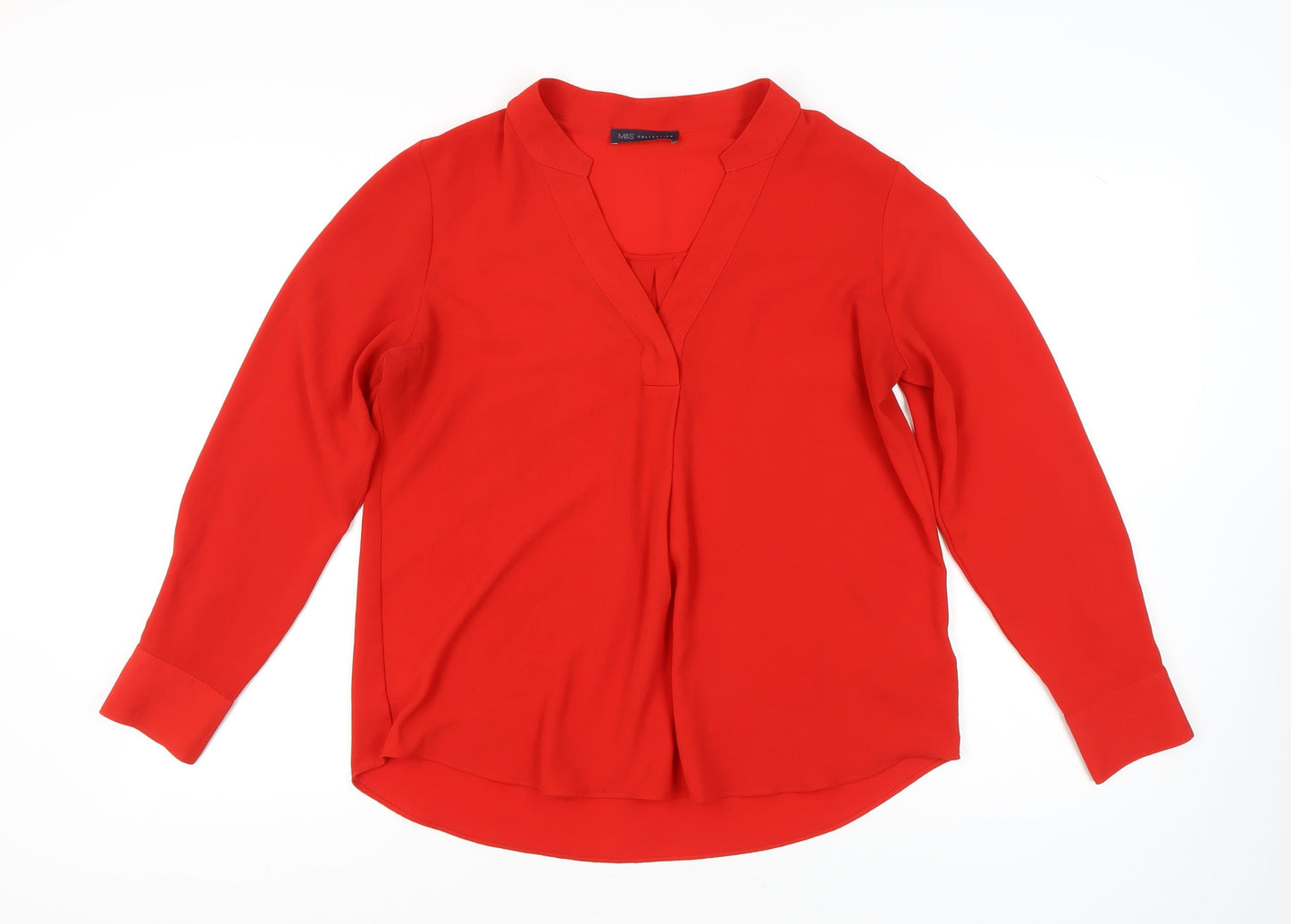 Womens UK Size 14 Marks and Spencer Red Basic Blouse