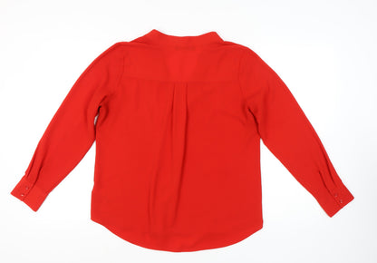 Womens UK Size 14 Marks and Spencer Red Basic Blouse