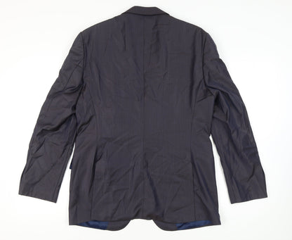 Sarar Men's Blue Suit Jacket, Size 42, Single-Breasted