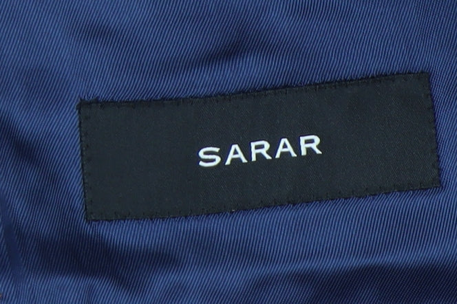 Sarar Men's Blue Suit Jacket, Size 42, Single-Breasted