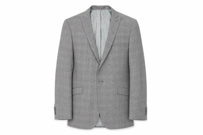 Limehaus Men's Grey Check Long Blazer Size 42
