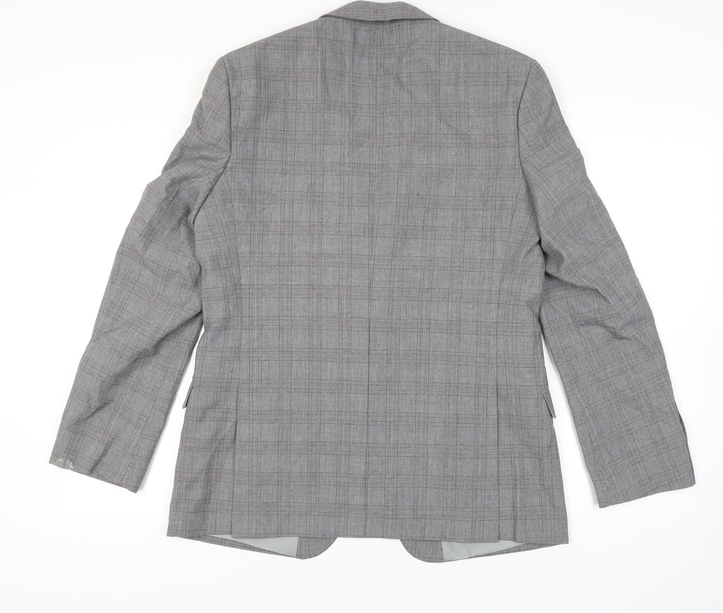 Limehaus Men's Grey Check Long Blazer Size 42
