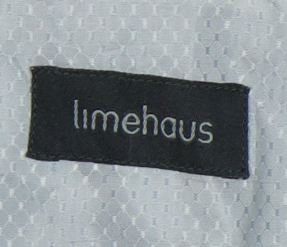 Limehaus Men's Grey Check Long Blazer Size 42