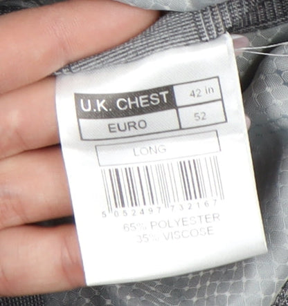 Limehaus Men's Grey Check Long Blazer Size 42