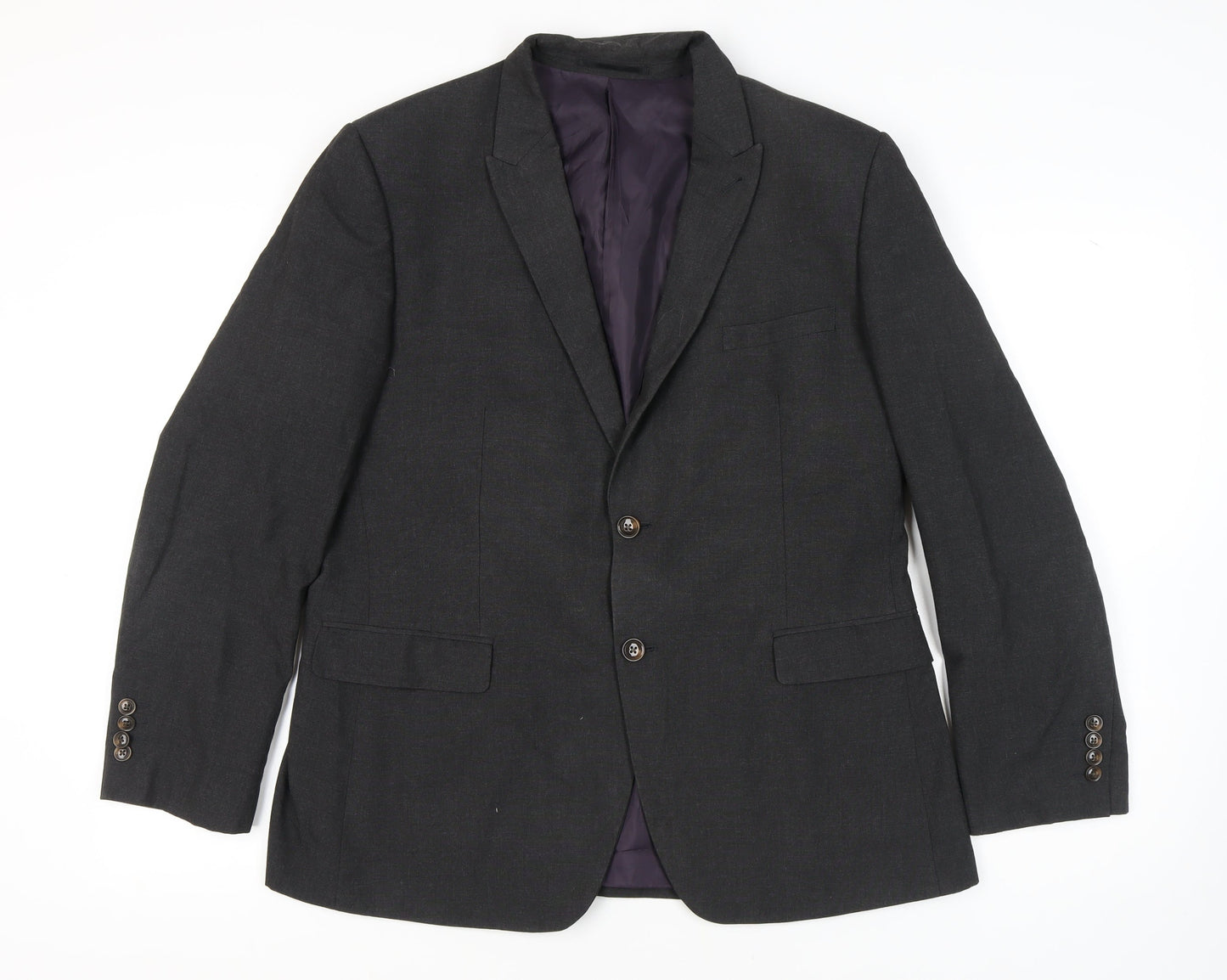 Fellini Men's Grey Blazer, 44R, Formal Regular Fit