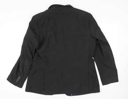 Fellini Men's Grey Blazer, 44R, Formal Regular Fit