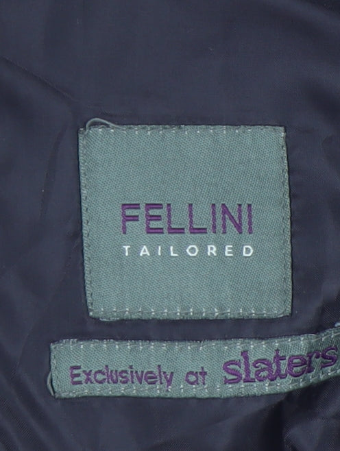 Fellini Men's Grey Blazer, 44R, Formal Regular Fit