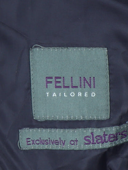 Fellini Men's Grey Blazer, 44R, Formal Regular Fit