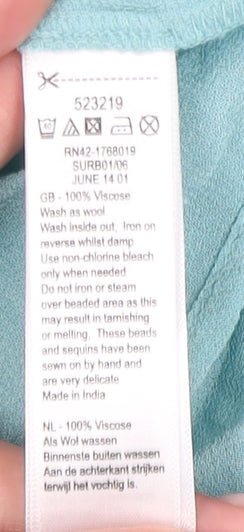 Womens UK Size 12 Monsoon Blue  Tank