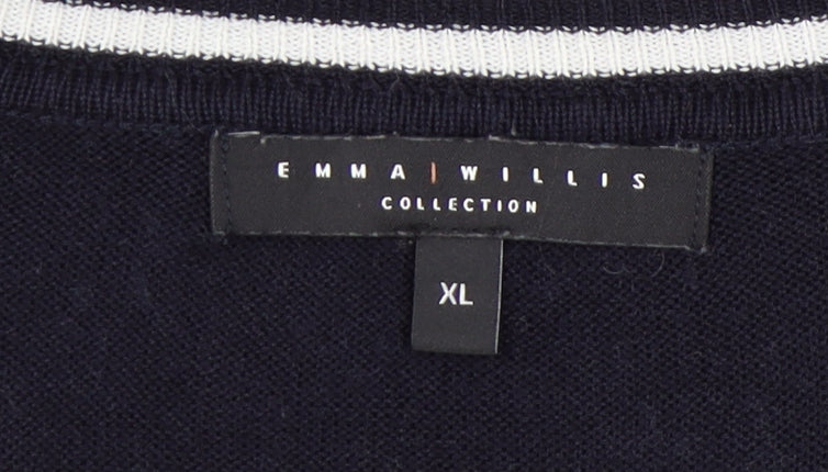 Emma Willis Women's Black XL Knit Pullover Jumper