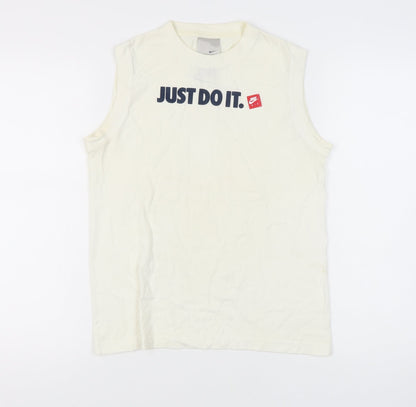 Nike Women's White Tank Top L Gym & Training