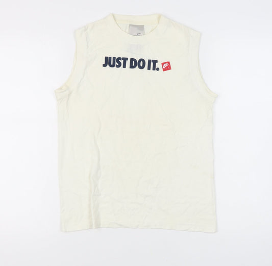 Nike Women's White Tank Top L Gym & Training