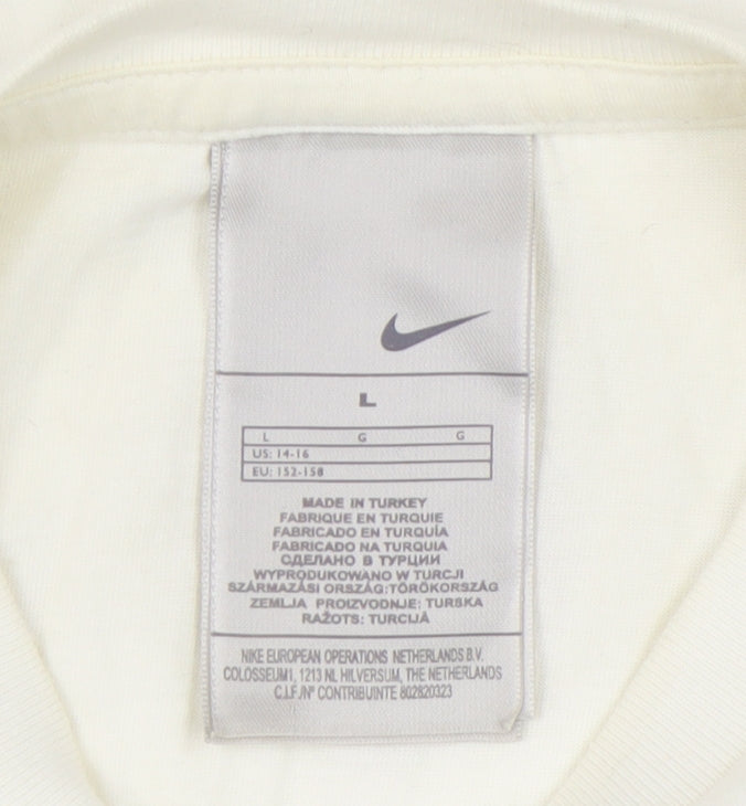 Nike Women's White Tank Top L Gym & Training