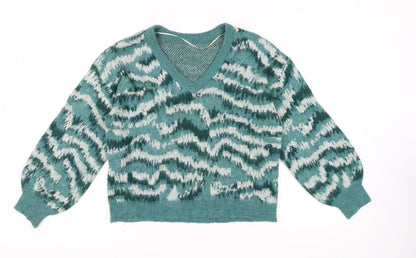Womens UK Size 8 VILA Green Pullover Jumper