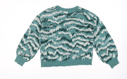 Womens UK Size 8 VILA Green Pullover Jumper