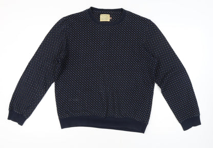 John Lewis & Co. Men's Blue Polka Dot Sweatshirt M