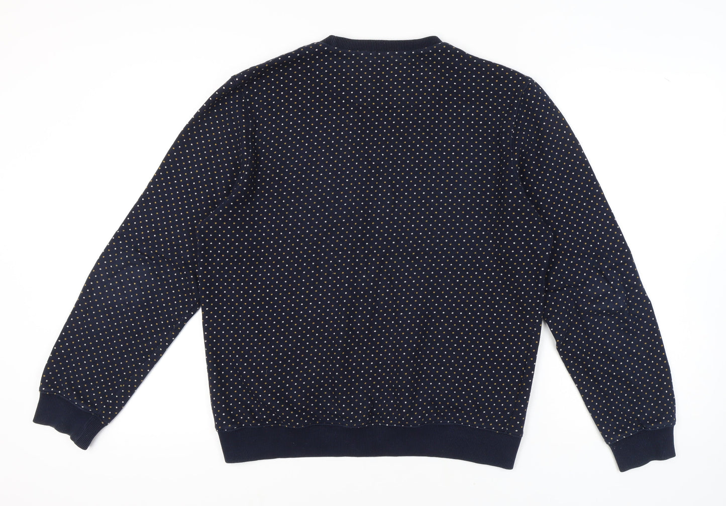 John Lewis & Co. Men's Blue Polka Dot Sweatshirt M
